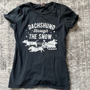 Dachshund Christmas Winter Punny Tee